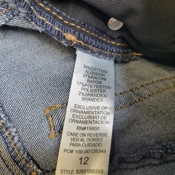 Democracy Ab Technology Women's Size 12 Ankle Jeans Distressed Raw Hem - Picture 5 of 5